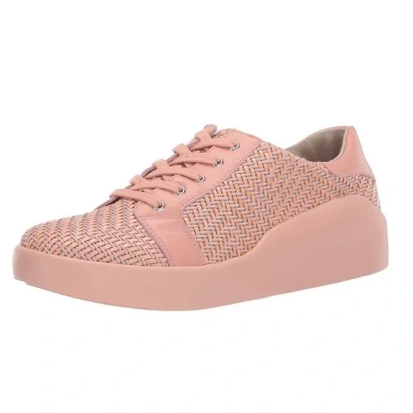 Stylish Pink Woven Women's Sneakers - Picture 3 of 16